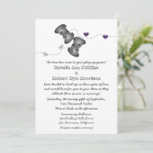 オタク系のゲーマー結婚式招待状（銀/紫） 招待状 (スタンド正面)