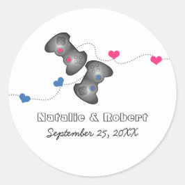 オタク系のゲーマー結婚式用シール ラウンドシール