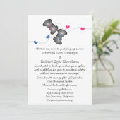 オタク系のゲーマー | 青とピンクの結婚式招待状 招待状 (スタンド正面)