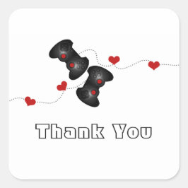 オタク系のゲーマーThank You Stickers (Dark) スクエアシール