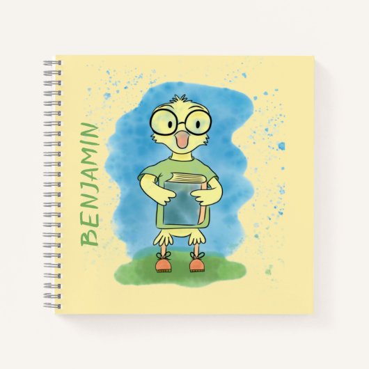 オタク系のダックリングイエローキッドスパイラルノート ノートブック (正面)