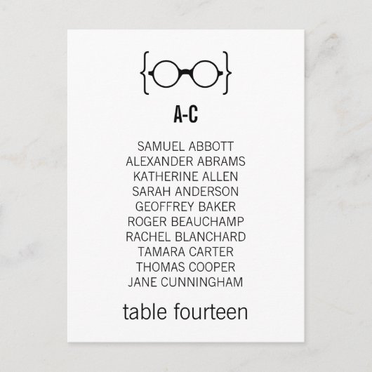 オタク系の眼鏡はがきv1 ポストカード (正面)