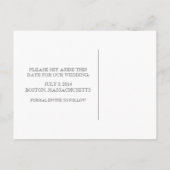 オタク系の眼鏡Chalkboard日付ポストカードを保存 案内ポストカード (裏面)