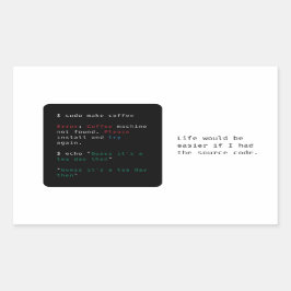 オタク系のComputerコマンド 長方形シール