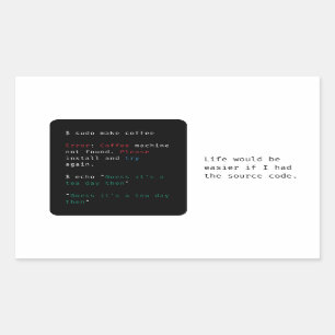 オタク系のComputerコマンド 長方形シール