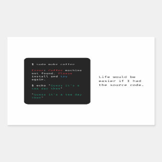 オタク系のComputerコマンド 長方形シール