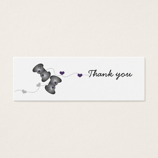 オタク系のGamer Thank You Mini Card (Silver/Purple) (正面)