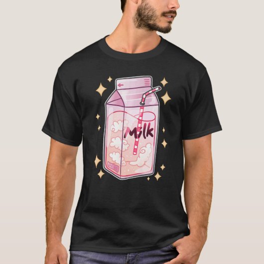 オタク美学レトロ90sエガールエボーミルクシェイクCa Tシャツ (正面)