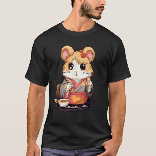 オタク食べハン日本のスター食ラーメン麺11 Tシャツ (正面)