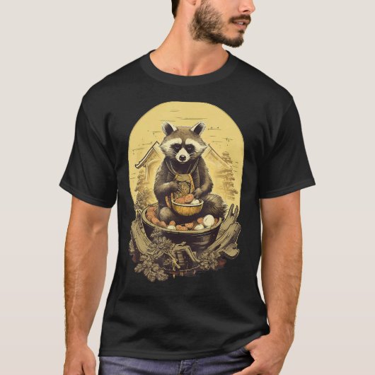オタク食べラクン日本のラーメン麺1 Tシャツ (正面)