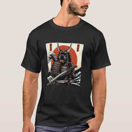 オタク カネコルソ 犬 サムライ Tシャツ (正面)