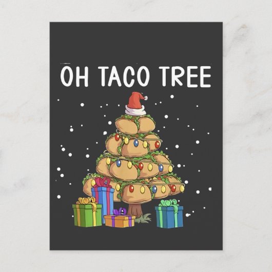 オタコツリー 面白いメキシコ料理 クリスマス 案内ポストカード (正面)