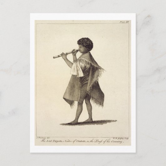 オタハイテの先住民、ラッド・タイヨタのドレス ポストカード (正面)