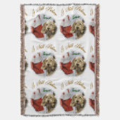 オタハウンド・クリスマス スローブランケット (正面縦)