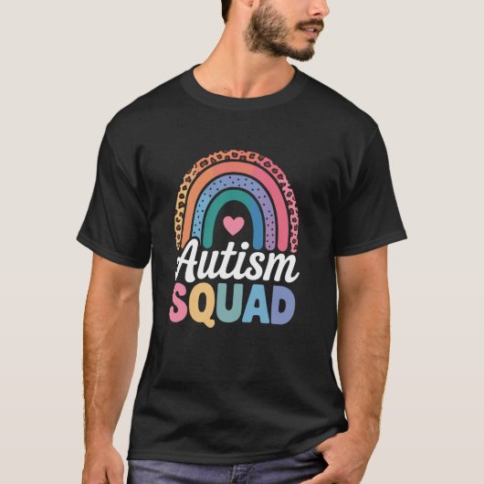 オタマジャクシの虹ハートデザイン Tシャツ (正面)