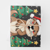 オタマメリースおもしろいオッタ動物クリスマス愛好家 ラッピングペーパーシート (インサイチュ)
