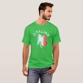 オタリアンセントパトリックShamrockイタリア国旗のシャツ Tシャツ (正面フル)