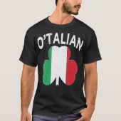 オタリェンイタリアンセおもしろいントパトリックの日イタリア社 Tシャツ (正面)