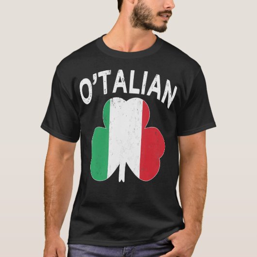 オタリェンイタリアンセおもしろいントパトリックの日イタリア社 Tシャツ (正面)