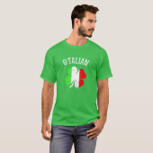 オタリェンイタリアンセントパトリックの日イタリア国旗シャム Tシャツ (正面フル)
