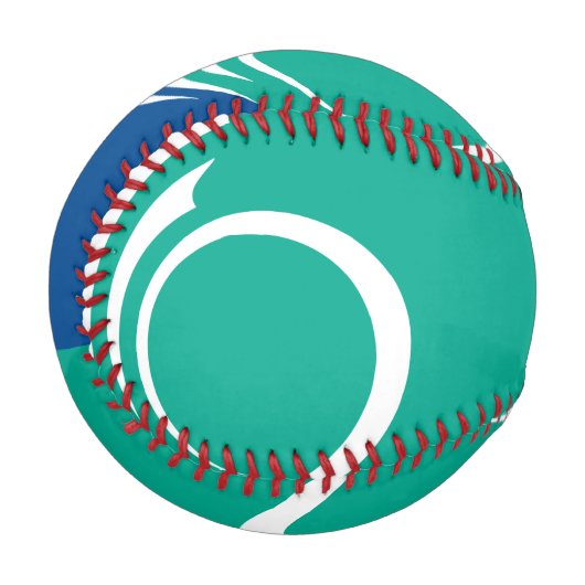 オタワのカナダ国旗をあしらった愛国的な野球ボール 野球ボール (正面左)