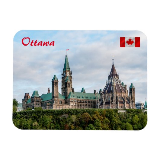 オタワの国会議事堂 マグネット (横)