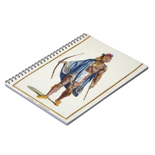 オタワの国家1780年からの気高いインディアン(colou ノートブック (左側)