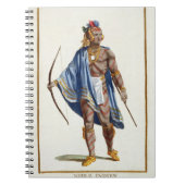 オタワの国家1780年からの気高いインディアン(colou ノートブック (正面)