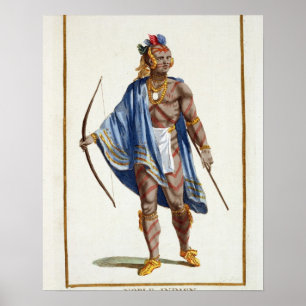 オタワの国家1780年からの気高いインディアン(colou ポスター