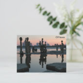 オタワの川の夜明け ポストカード (スタンド正面)