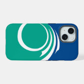 オタワの旗がプリントされたApple iPhone 15 Case-Mate 15ケース (裏面横)