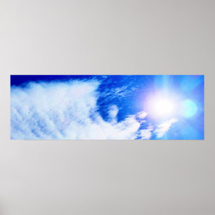 オタワの空に太陽と雲。買今 ポスター