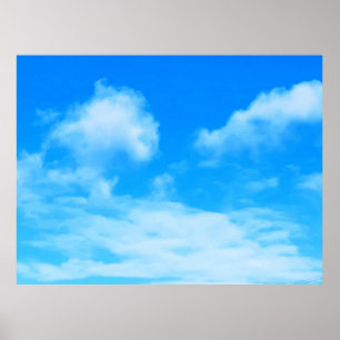 オタワの青空に雲。買今 ポスター