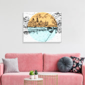 オタワカナダイラストレーションキャンバス キャンバスプリント (インサイチュ (リビング))