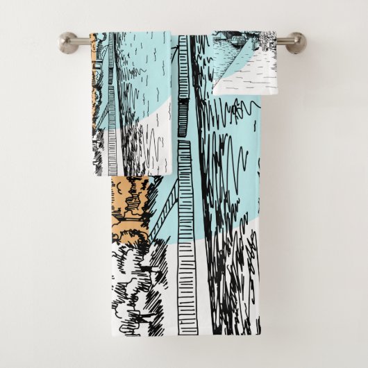 オタワカナダイラストレーションタオルセット バスタオルセット (インサイチュ)