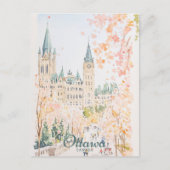 オタワカナダゴーアシュ絵を描イラストレーション旅行 ポストカード (正面)