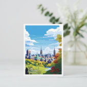 オタワカナダヴィンテージアートトラベルイラストレーション ポストカード (スタンド正面)