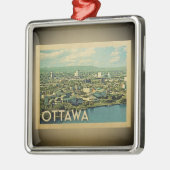 オタワカナダヴィンテージトラベルオーナメント メタルオーナメント (左)