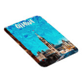 オタワカナダヴィンテージ旅行水の色 マグネット (右側)