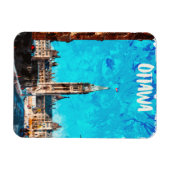 オタワカナダヴィンテージ旅行水の色 マグネット (横)