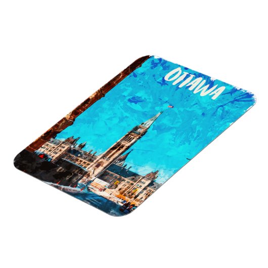 オタワカナダヴィンテージ旅行水の色 マグネット (左側)