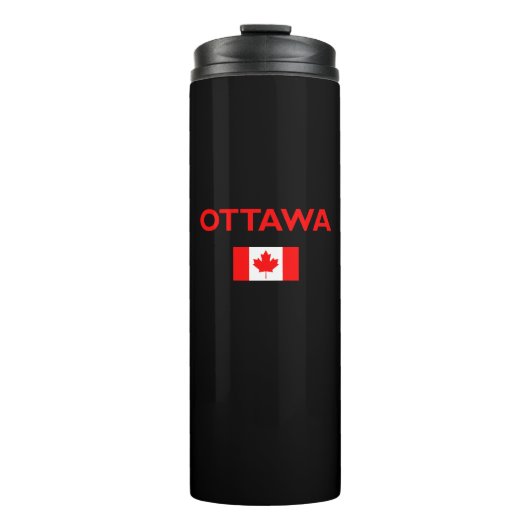 オタワカナダ国旗のダークカラー タンブラー (正面)