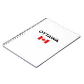 オタワカナダ国旗のライトカラー ノートブック (左側)