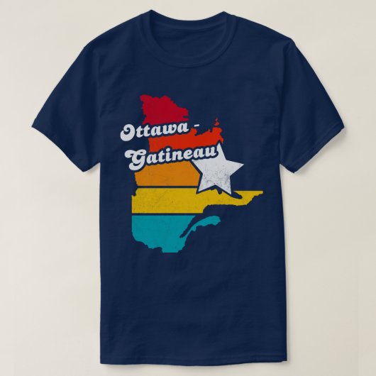 オタワケベックカナダヴィンテージ動揺して土産2 Tシャツ (デザイン正面)