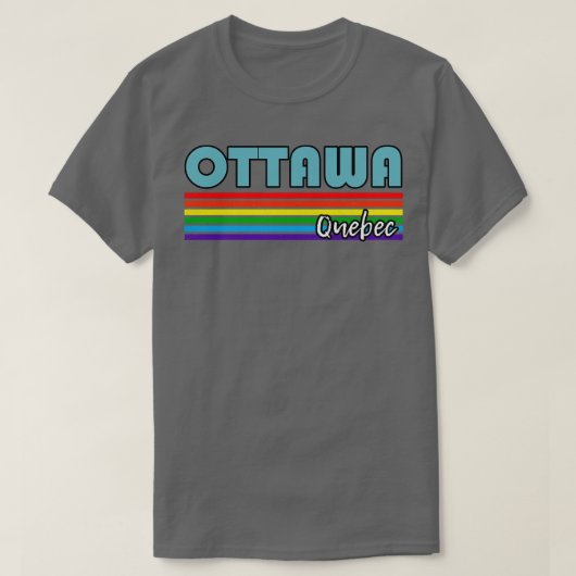 オタワケベックプライドオタワLGBTギフトLGBTQサポート Tシャツ (デザイン正面)