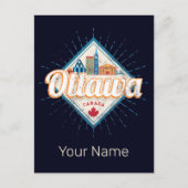 オタワスカイラインオンタリオレトロカナダヴィンテージ シーズンポストカード (正面)