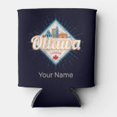 オタワスカイラインオンタリオレトロカナダヴィンテージ 缶クーラー (正面)