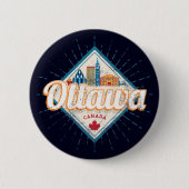 オタワスカイラインオンタリオレトロカナダヴィンテージ 缶バッジ (正面)