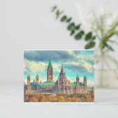 オタワ国会議事堂オンタリオ州カナダアート ポストカード (スタンド正面)