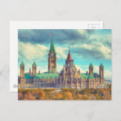 オタワ国会議事堂オンタリオ州芸術はがき ポストカード (正面/裏面)